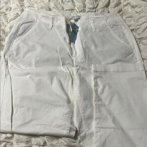 LOFT Monroe Slim White Pants